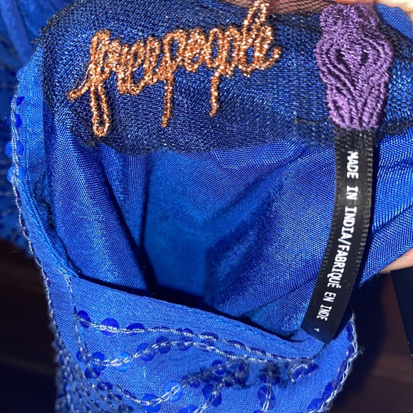 Women’s Free People Blue Sequin Dress Size 4 - Picture 8 of 8